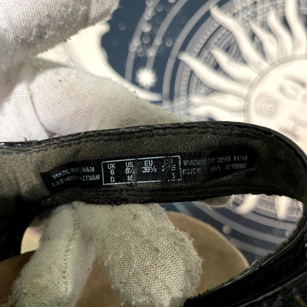Clarks Leisa Melinda Slingback Strappy Sandal Women's 8.5 Black Croc Leather - Picture 6 of 9